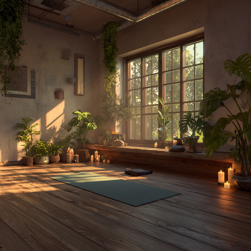 Сучасна йога студія з природним освітленням