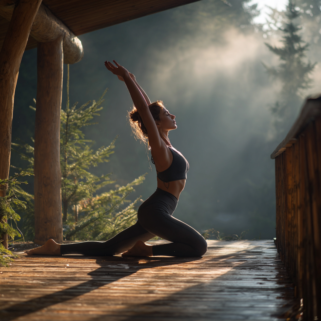 Люди медитують разом на природі